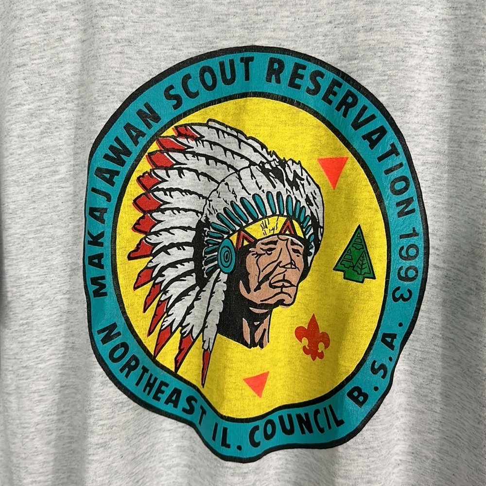 Vintage Makajawan Scout Reservation 93 Fruit Of The Loom Best Single Stitch Tee - Picture 2 of 4